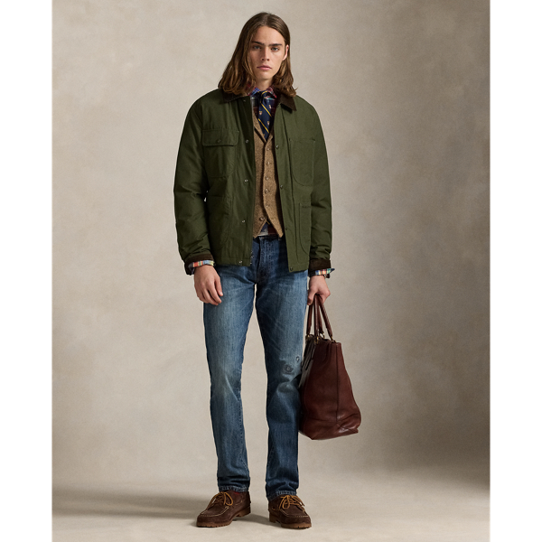 Ralph Lauren Varick Slim Straight Distressed Jean In Blue
