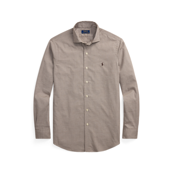 This houndstooth shirt is crafted from lightweight cotton twill, which has been peached for unparalleled softness.