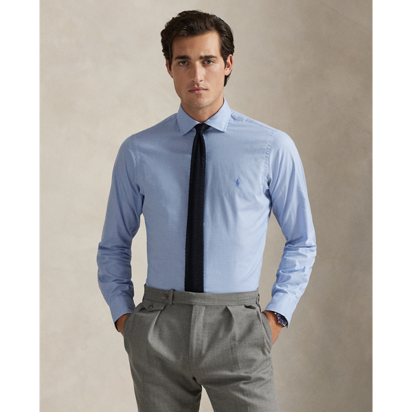 This houndstooth shirt is crafted from lightweight cotton twill, which has been peached for unparalleled softness.