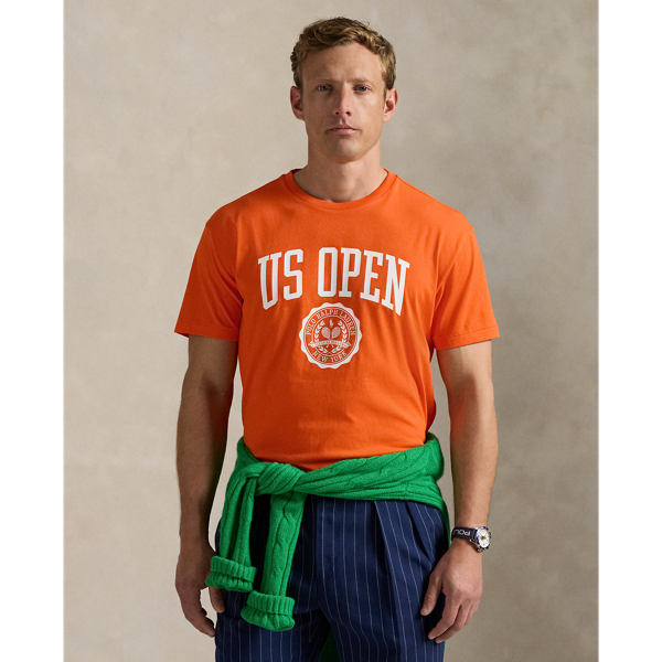 Ralph Lauren Us Open Classic Fit Jersey T-shirt In Orange