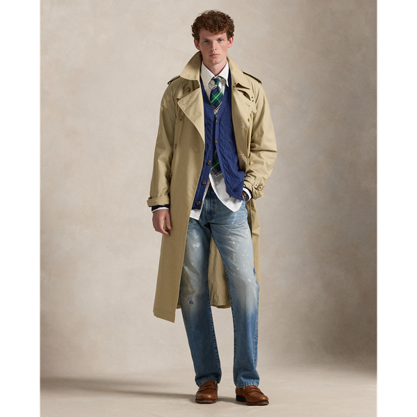Ralph Lauren Hampton Straight Hand-painted Jean In Blue