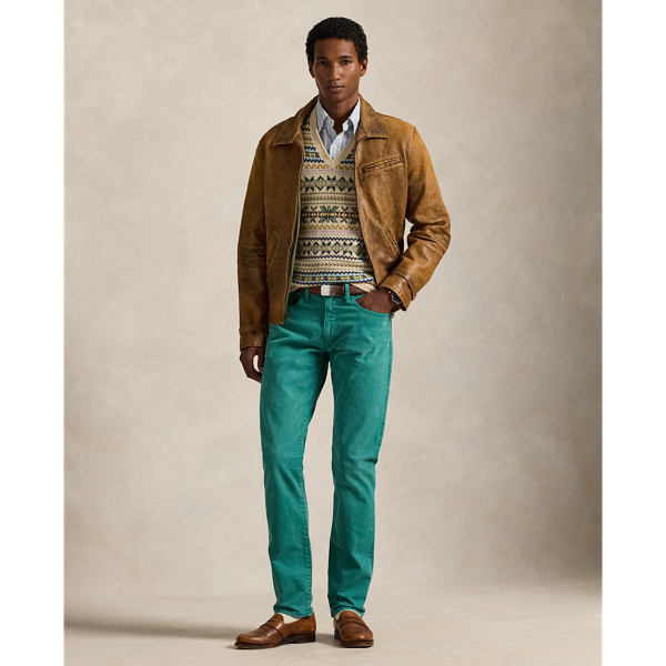 Ralph Lauren Hampton Relaxed Straight Jean In Green