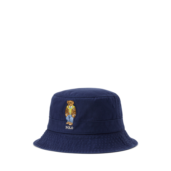 Ralph Lauren Polo Bear Twill Bucket Hat In Blue
