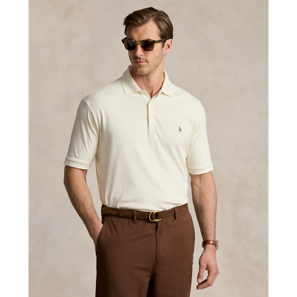 Polo Ralph Lauren Soft Cotton Polo Shirt In Neutral