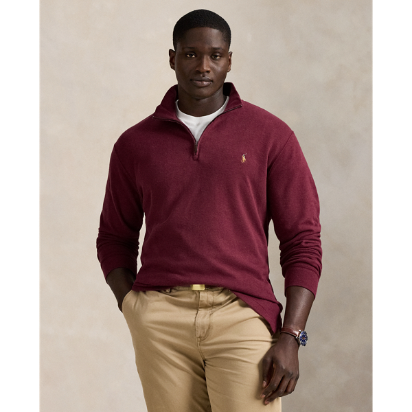 Our Estate-rib fabric gives this Big & Tall pullover a super-soft texture thanks to lightweight cotton, which is both peached and brushed.