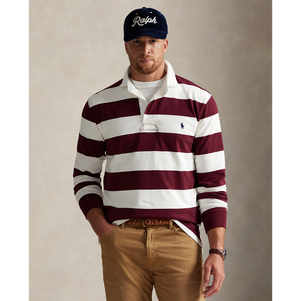 Polo Ralph Lauren Logo-embroidered Striped Cotton-jersey Polo Shirt In Burgundy