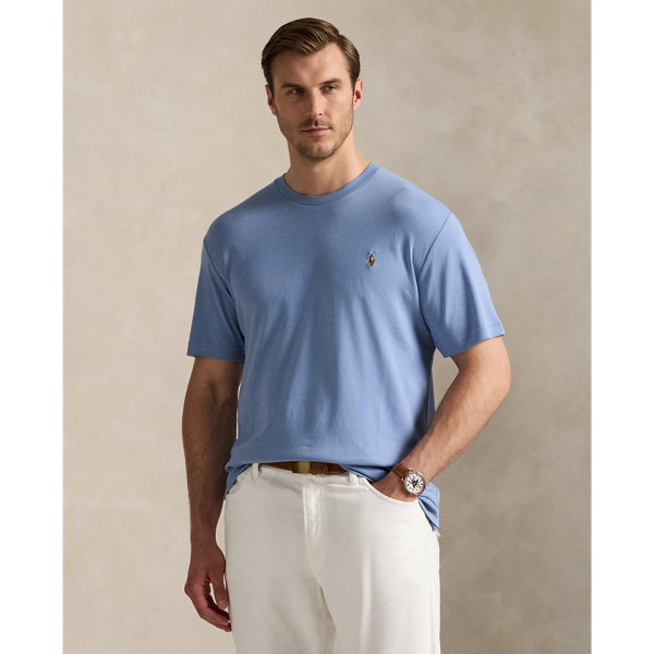 Grandes Tailles - T-shirt à col rond en coton doux - Big & Tall - Modalova