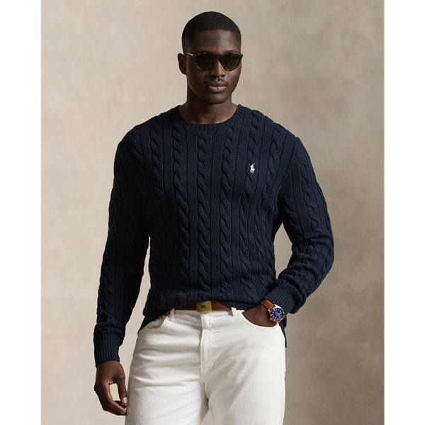 Maglia in Cotone a Trecce Plus Size - Ralph Lauren