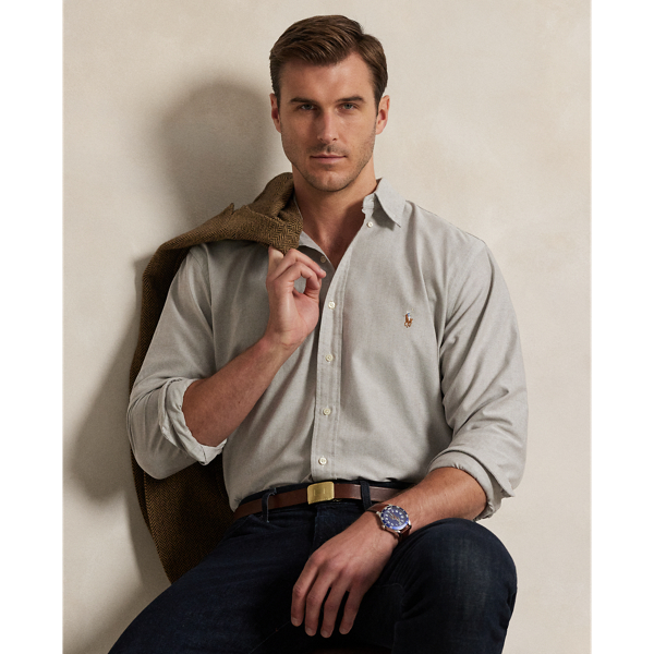 Polo Ralph Lauren The Iconic Oxford Button-down Shirt In Gray
