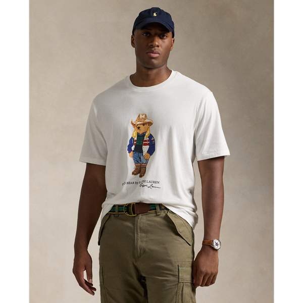 Polo Ralph Lauren Polo Bear Jersey T-shirt In Hol 22 White Sun Valley B