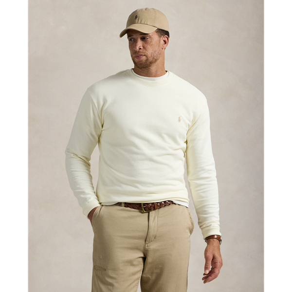 Crafted with loopback cotton that's lighter in weight than our RL Fleece, this Big & Tall sweatshirt is specially washed for a vintage-inspired look and features a soft terrylike interior. It's accented with our signature embroidered Pony on the chest.