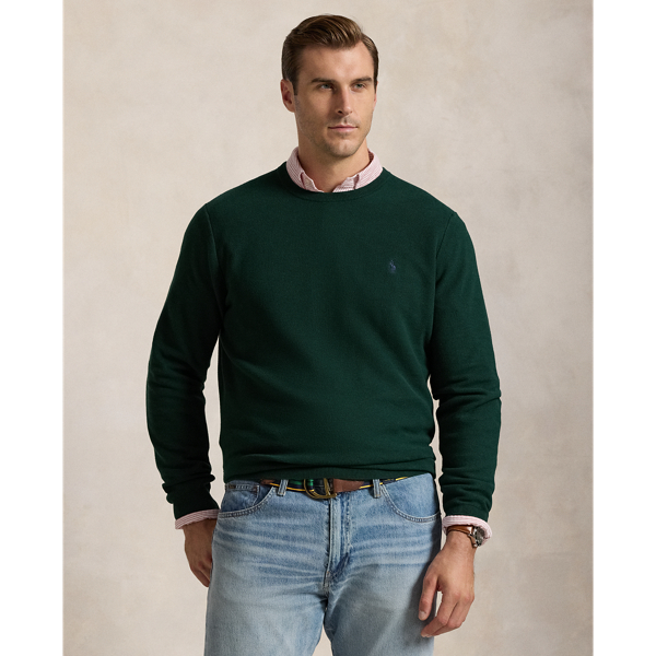 Polo Ralph Lauren Logo Embroidered Knit Jumper In Moss Agate