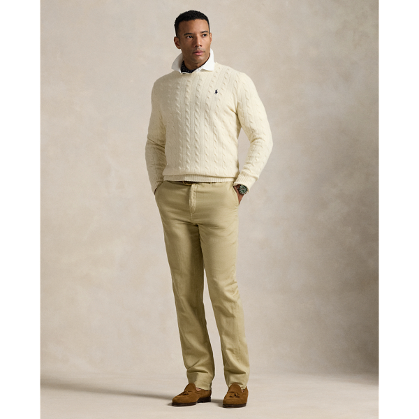 Grandes Tailles - Pantalon classique en coton et lin - Big & Tall - Modalova