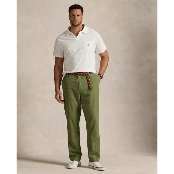 Grandes Tailles - Pantalon classique en coton et lin - Big & Tall - Modalova