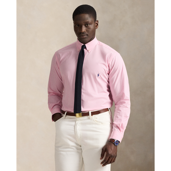 Polo Ralph Lauren Ralph Lauren Gingham Stretch Poplin Shirt In Pink