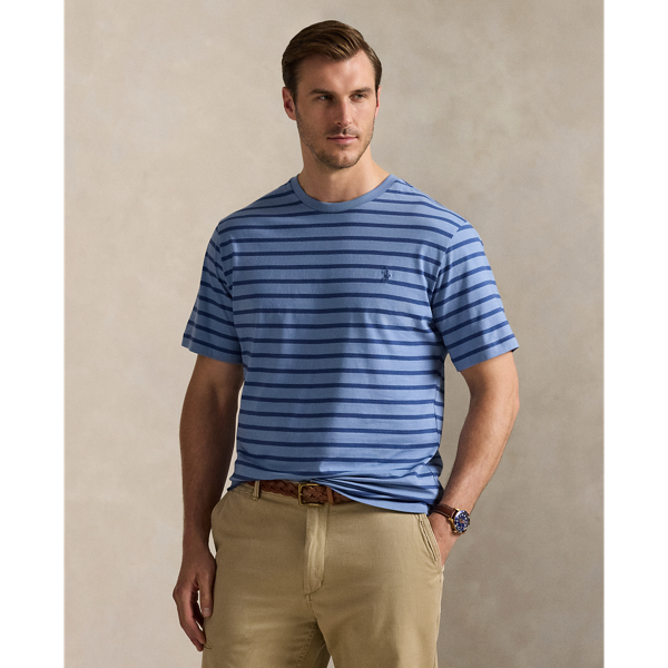 Polo Ralph Lauren Ralph Lauren Striped Jersey Crewneck T-shirt In Blue