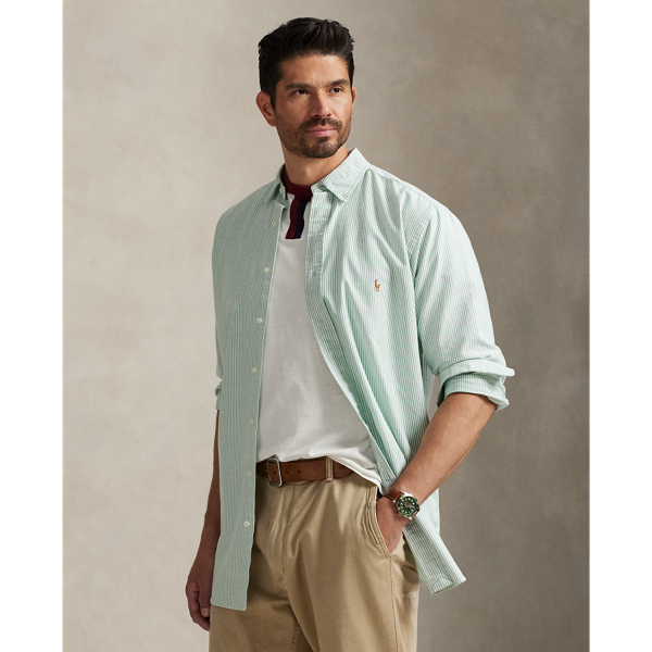 Polo Ralph Lauren Ralph Lauren Striped Oxford Shirt In Green
