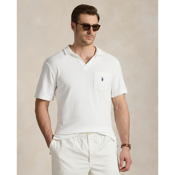 Polo Ralph Lauren Custom Slim Fit Stretch Mesh Polo Shirt In White