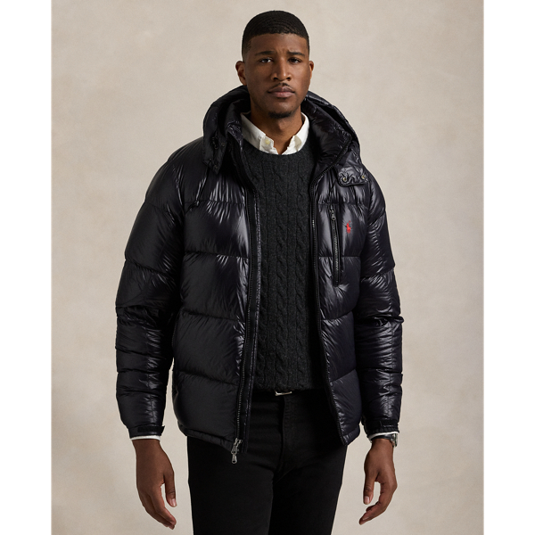 Polo Ralph Lauren The Gorham Glossed Down Jacket In Polo Black Glossy