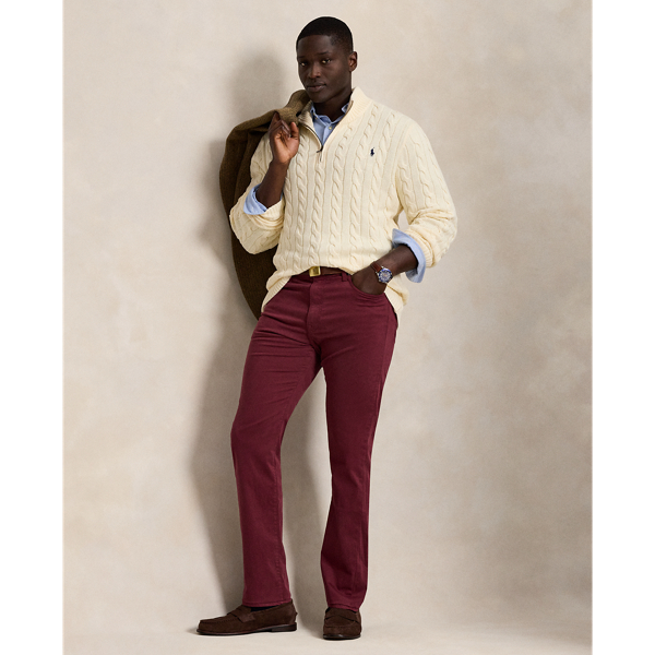 Polo Ralph Lauren Ralph Lauren Varick Slim Straight Stretch Sateen Pant In Red
