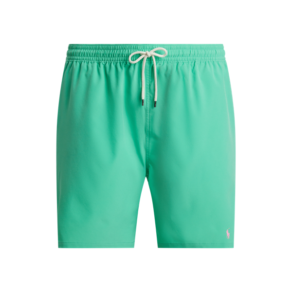 Polo Ralph Lauren Mens Two-slip-pockets Drawstring Swim Shorts Sunset Green Xxl In Sunset Green