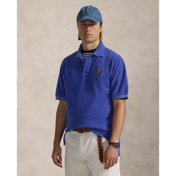 Grandes Tailles - Polo Polo Bear en piqué teint en pièce - Big & Tall - Modalova