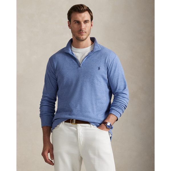 Grandes Tailles - Pull demi-zippé en jacquard - Big & Tall - Modalova
