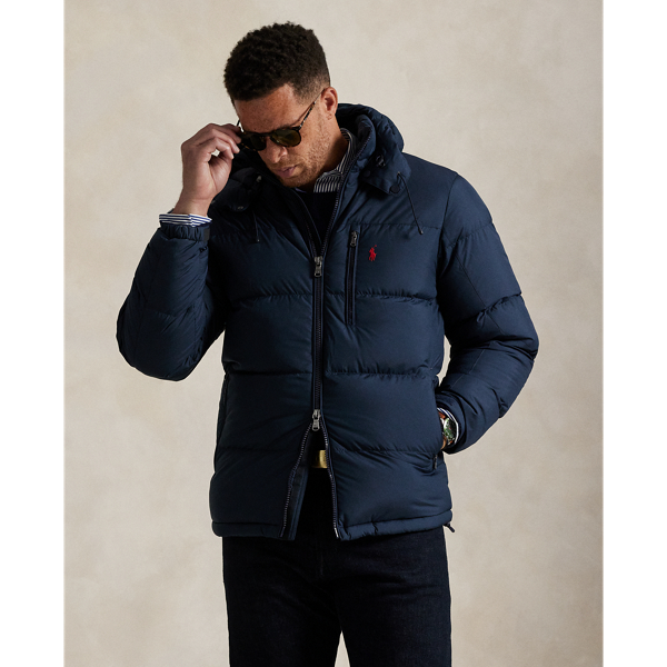 Polo Ralph Lauren Gorham Water-repellent Ripstop Fabric Down Jacket Clothing In Blue