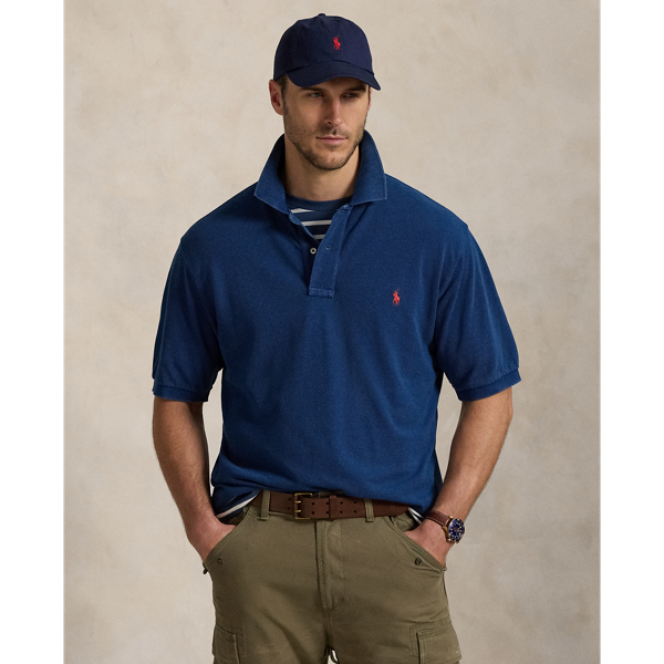Grandes Tailles - Polo en coton piqué indigo - Big & Tall - Modalova