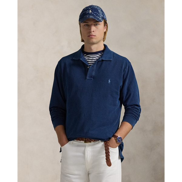 Grandes Tailles - Polo en coton piqué indigo - Big & Tall - Modalova