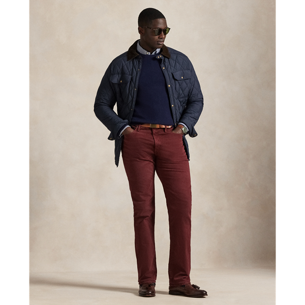 Polo Ralph Lauren Ralph Lauren Varick Slim Straight Stretch Sateen Pant In Burgundy