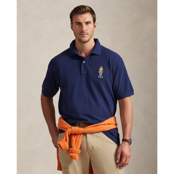Polo Ralph Lauren Ralph Lauren Polo Bear Mesh Polo Shirt In Blue