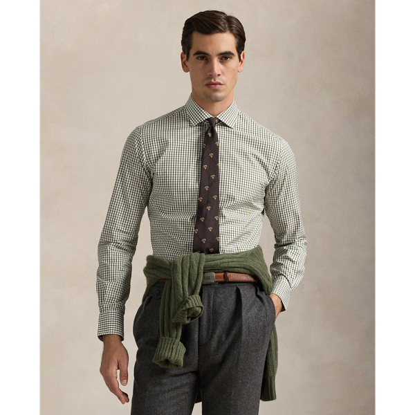 Chemise ajustée en popeline tattersall - Polo Ralph Lauren - Modalova