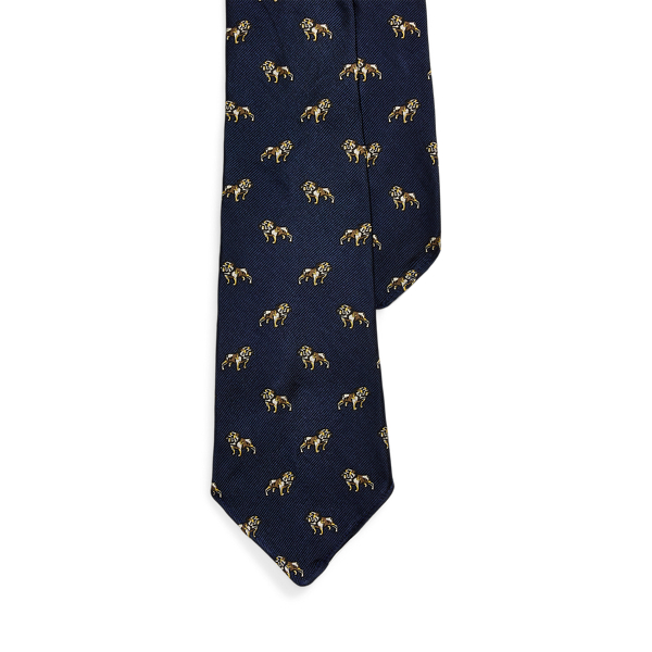 Cravate vintage chiens en sergé de soie - Polo Ralph Lauren - Modalova