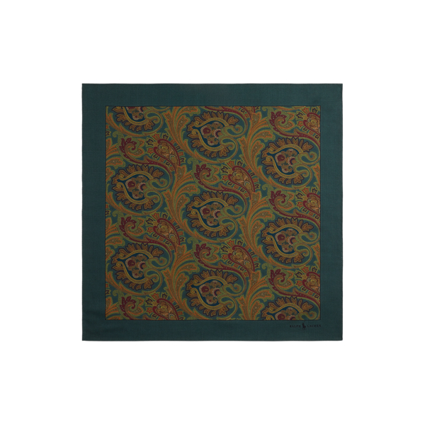 Ralph Lauren Paisley Wool-silk Bandanna In Multi