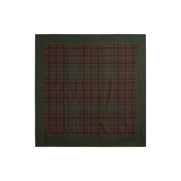 Ralph Lauren Plaid-print Wool Bandanna