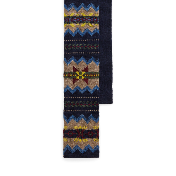 Ralph Lauren Fair Isle Knit Wool Tie In Multi