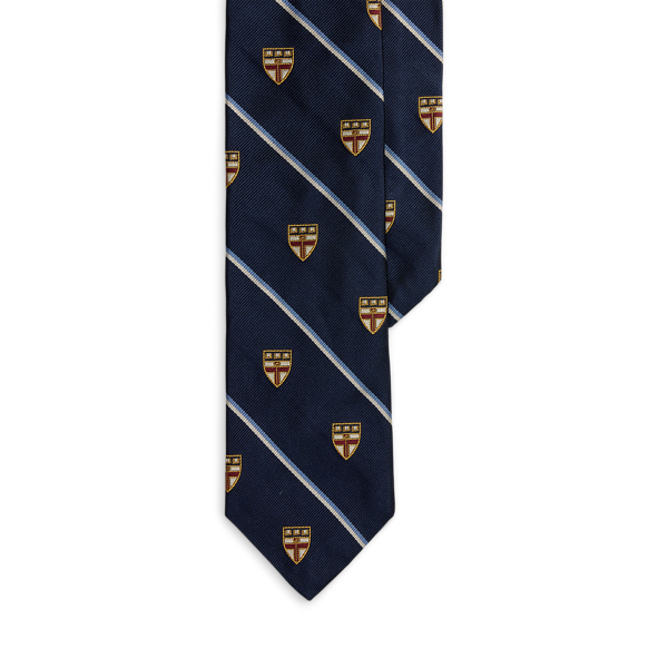 Ralph Lauren Striped Silk Repp Club Tie In Blue