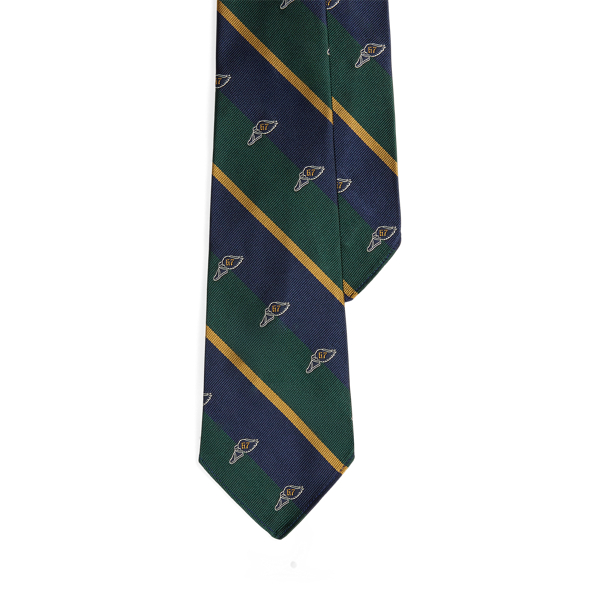 Ralph Lauren Vintage-inspired Striped Silk Logo Tie