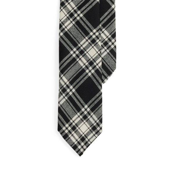 Ralph Lauren Graduate Tartan Tie In Black