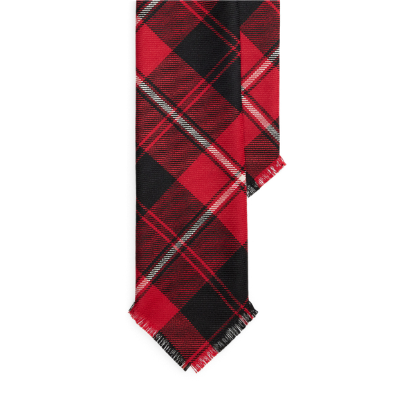 Ralph Lauren Graduate Fringe Tartan Tie In Multi