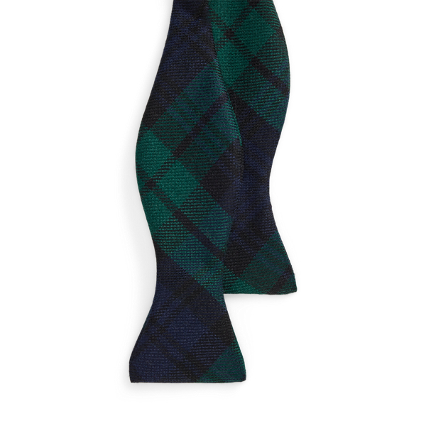Ralph Lauren Tartan Wool Bow Tie In Green