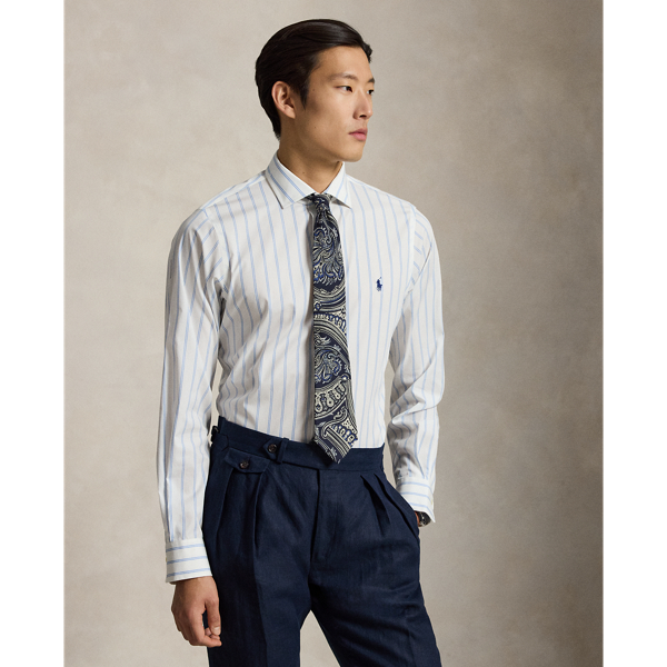 Custom Fit Striped Poplin Shirt