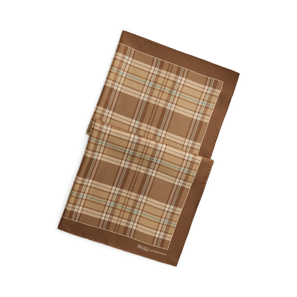 Plaid Silk Square Scarf