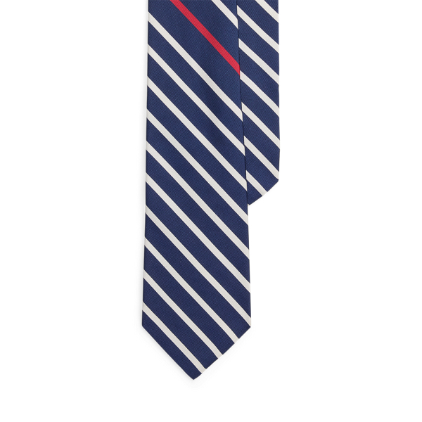 Striped Silk-Cotton Mogador Tie