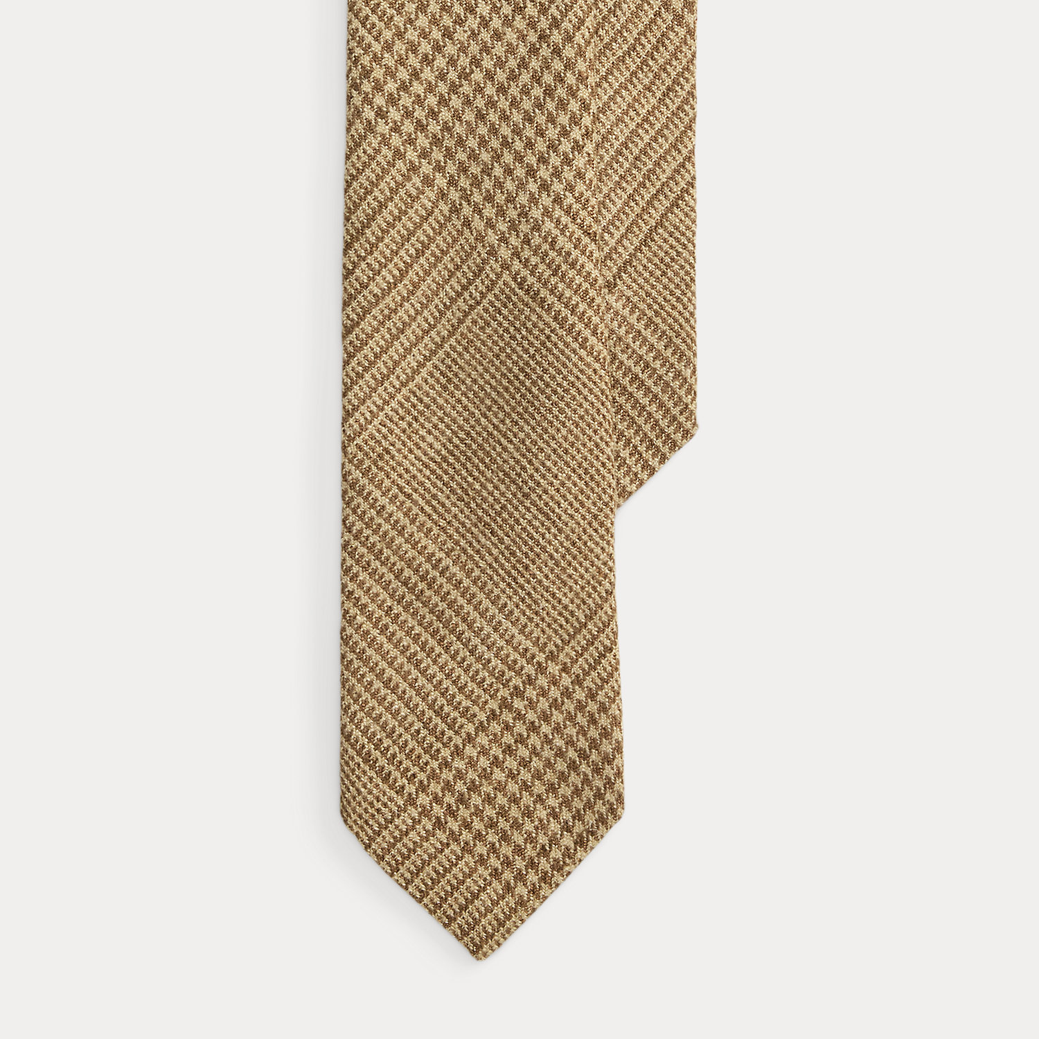 Glen Plaid Silk-Linen-Wool Tie