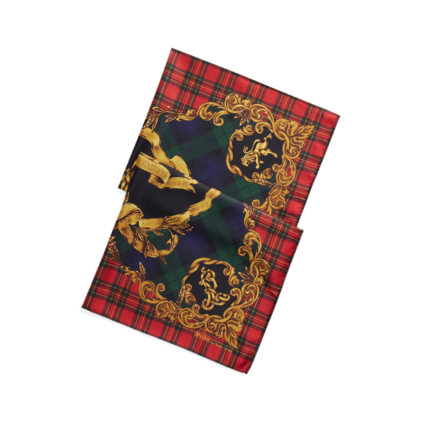 Crest Silk Twill Square Scarf