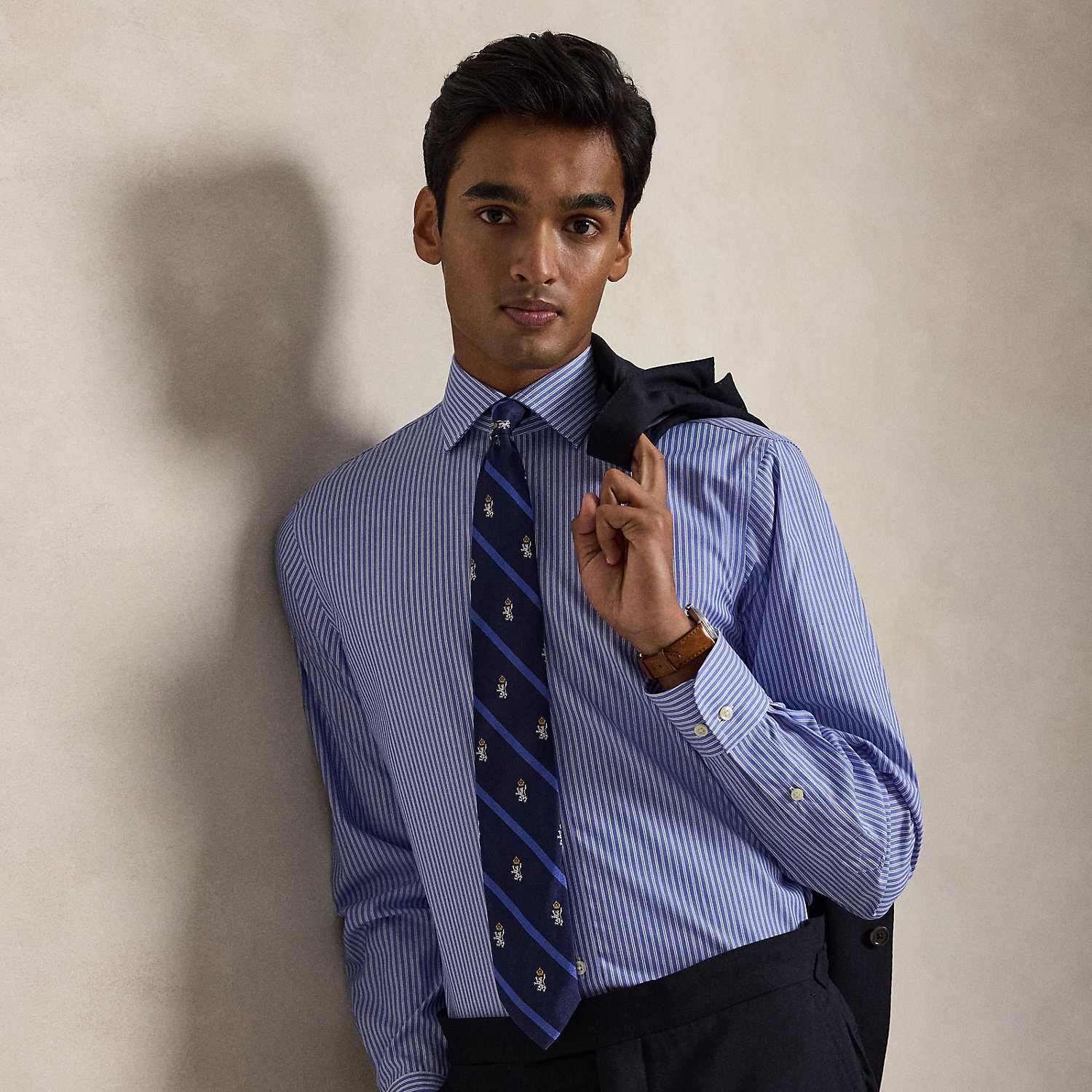 Regent Custom Fit Striped Poplin Shirt