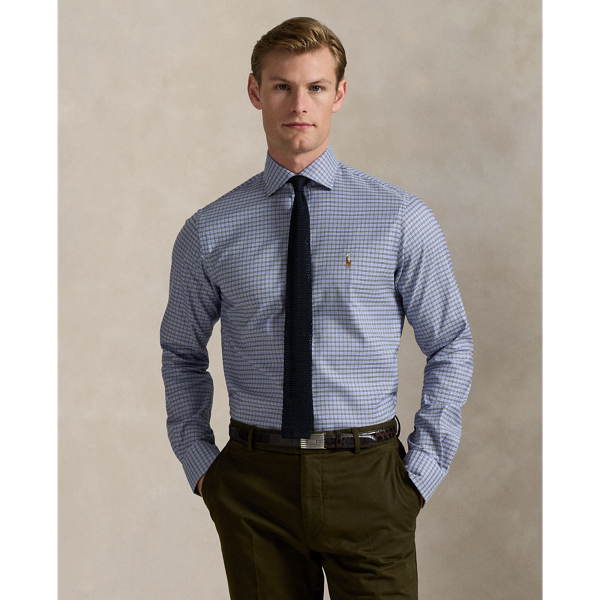 Ralph Lauren Regent Custom Fit Plaid Oxford Shirt