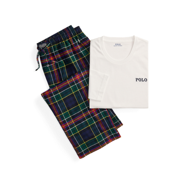Cotton Jersey & Plaid Flannel Sleep Set